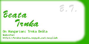beata trnka business card